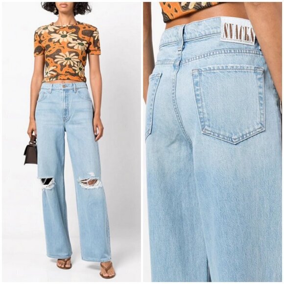 💕MOTHER SNACKS!💕 The Fun Dip Puddle Jeans ~ Lots Of Nibbles 26 NWT - Picture 6 of 16